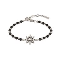 Bracciale Breil Uomo Black Onyx in Acciaio TJ2408